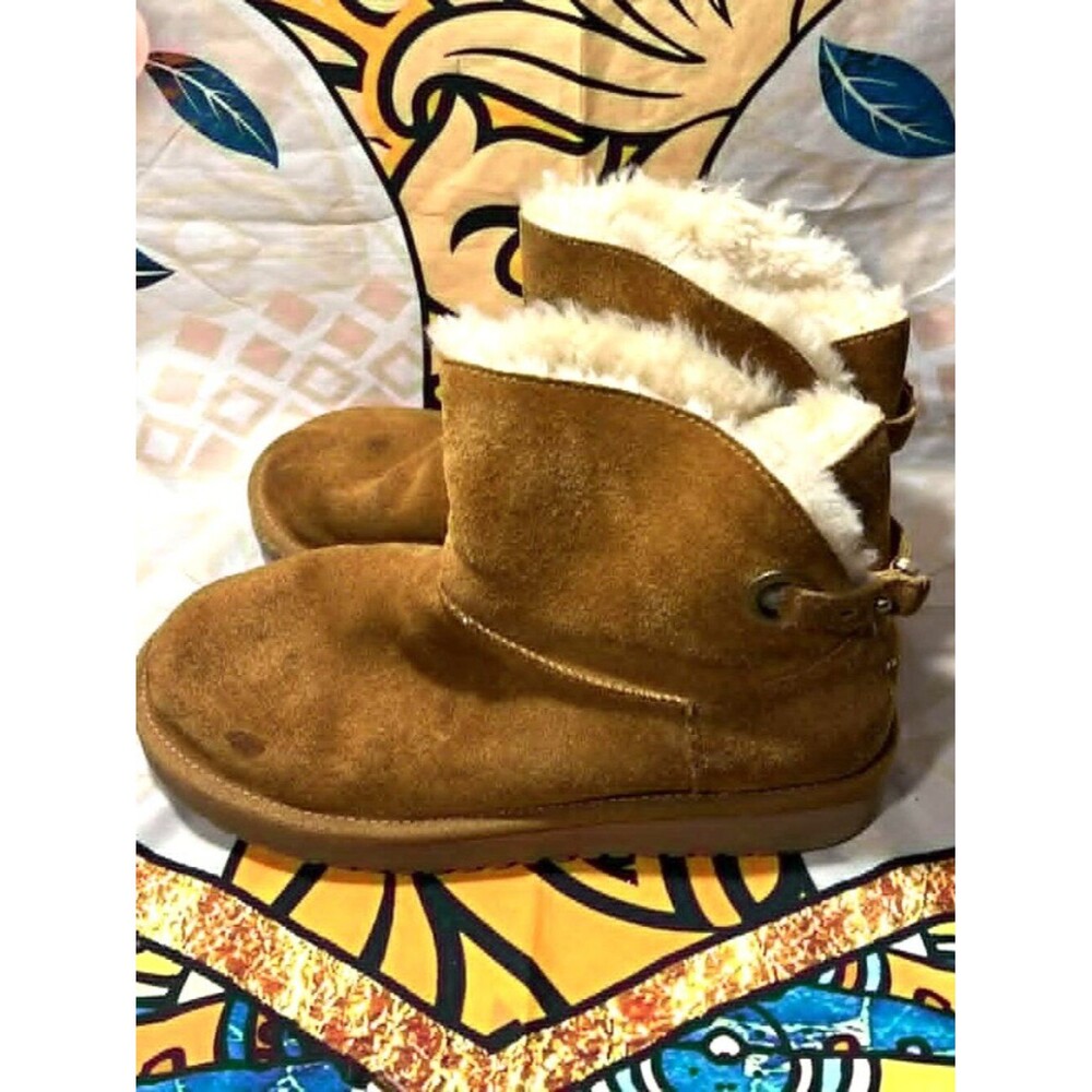 Koolaburra by UGG Remley Mini Boots – Chestnut Suede – Women’s Size 10